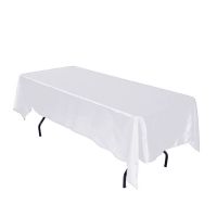 【cw】 1pcs/lot Satin White/Black/Brown Tablecloth Rectangular Hotel Banquet Table Cloth For Wedding Party Table Cover Home Decoration ！