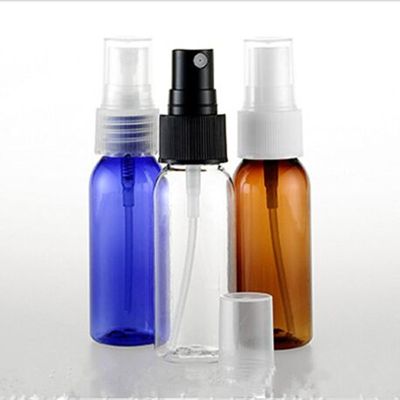 30pcs/lot Amber PET Perfume Bottles Atomizer Mini Plastic Transparent 30ml Bottle Travel Spray Bottle E Liquid Bottle Pump Blue