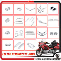 รถจักรยานยนต์ด้านหน้าและด้านหลัง Chrome Trim สำหรับ Honda Goldwing 1800 F6B GL1800 Gl1800 2018 2019 2020อุปกรณ์เสริมรถจักรยานยนต์