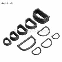 【cw】 50pcs D Ring Buckles Plastic 20/25/32/38/48 mm for Handbag Luggage Bag Straps  Black Webbing Backpack Craft Scouting Knot