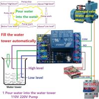 2 In 1 DC 12v Aquarium Water Tower Automatic Water Supply And Automatic Drainage Controller For Fish Tank Relay Module