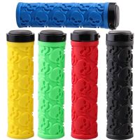 Bicycle Anti-slid TPR Rubber Skull Dot Handlebar Grips With Dual Lock On Clamps For MTB Mountain Bike Road Bike Handlebars