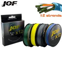 JOF 12/9 Strand Japan Super Strong PE Braided Fishing Line Multifilament 500/300/100M Braid 12/9 Thread Braid 20LBS-92LBS Fishing Lines