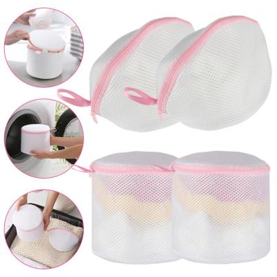 Washing Bag Cylinder Breathable Polyester Safety Protection Mesh Underwear Laundry Bag Household Supplies