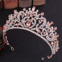 Vintage Crystal Bridal Tiaras Bride Crowns Wedding Jewelry For Women Headband Baroque Rhinestone Hair Accessories Pageant Diadem