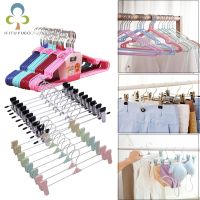 【JH】 5Pcs Hanger Durable Anti Deformation Clip Closet Adult Kid Skirt Pants Clothing Storage Rack GYH