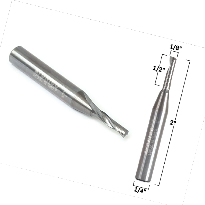 ก้านอลูมิเนียม-endmills-1-4-สำหรับขลุ่ยอัพไดคัทแบบใบเลื่อยร่องเดี่ยวแบบการควบคุมเชิงตัวเลขด้วยคอมพิวเตอร์คาร์ไบด์แท่ง