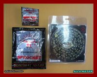 HONDA GROM125 MSX125 FRONT (12T) &amp; REAR (30T) SPROCKET &amp; CHAIN (420N) (120L) "BLACK" SET #สเตอร์หน้า12ฟัน #สเตอร์หลัง30ฟัน #โซ่สีดำ