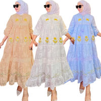 Vestido De Kaftan Marroquino Feminino,Vestido Muçulmano Bordado De Chiffon,Eid Ramadan, Jilbab,ดูไบ,เสื้อคลุม Turquia,Caftan, Femme Islâmico