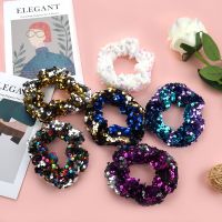 16 Colors Sparkly Sequins Mermaid Elastic Hair Bands Scrunchy Hair Ties Ropes Scrunchie for Women or Girls Hair Accessories