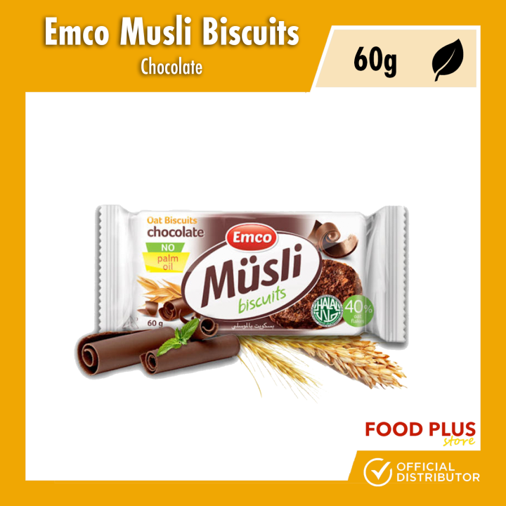 Emco Musli Oat Biscuits Chocolate (60g) Lazada PH