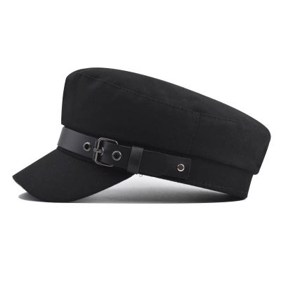 Hotutumn และฤดูหนาว Vintage ผู้หญิงอเนกประสงค์เข็มขัดแบนหมวกเป็ดแฟชั่น Beret ศิลปินแปดเหลี่ยมหมวก C69
