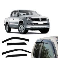 กระจกหน้าต่างสำหรับลมฝน Deflectors สำหรับ VW Amarok 2009-2016 Volkswagen Amarok V6 4X4รถยนต์อุปกรณ์เสริมรถกระบะห้องโดยสารคู่