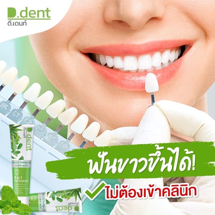 2-แถม-2-4หลอด-ดีเด้นท์-d-dent-ยาสีฟันสมุนไพร-ยาสีฟันจุรี-ยาสีฟันเภสัช-ยาสีฟันลดหินปูน-ลดกลิ่นปาก-ช่วยให้ฟันขาว-ฟอกฟันขาว