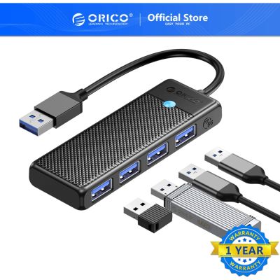 ▥●☸ Orico อะแดปเตอร์ฮับ USB 3.0 4 พอร์ต ความเร็วสูง 5 Gbps USB HUB สําหรับแล็ปท็อป MacBook Pro / HUAWEI สมุดบันทึก (PAPW4A)