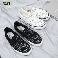 JZZL รองเท้าลำลองสำหรับผู้ชาย,รองเท้าผ้าสำหรับรองเท้าผ้าใบผู้ชายลำลองสีดำทันสมัยระบายอากาศได้ดี