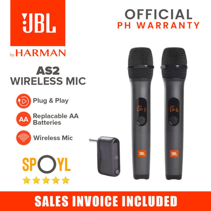 JBL Microphone Wireless two microphone system Spoyl Store Lazada PH