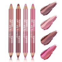 1PC Double Color Waterproof Matte Glitter Lip Liner Lipstick