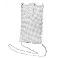 Fashion Diamond Women Shoulder Bag Small Rhinestone Chian Crossbody Bags for Women Shiny Party Evening Purse Phone Clip Bag