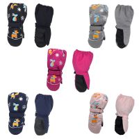 Winter New Children Print Cartoon Deer Rabbit Thickening Ski s Kids Windproof Waterproof Non-slip Long-sleeved Mittens C6UF