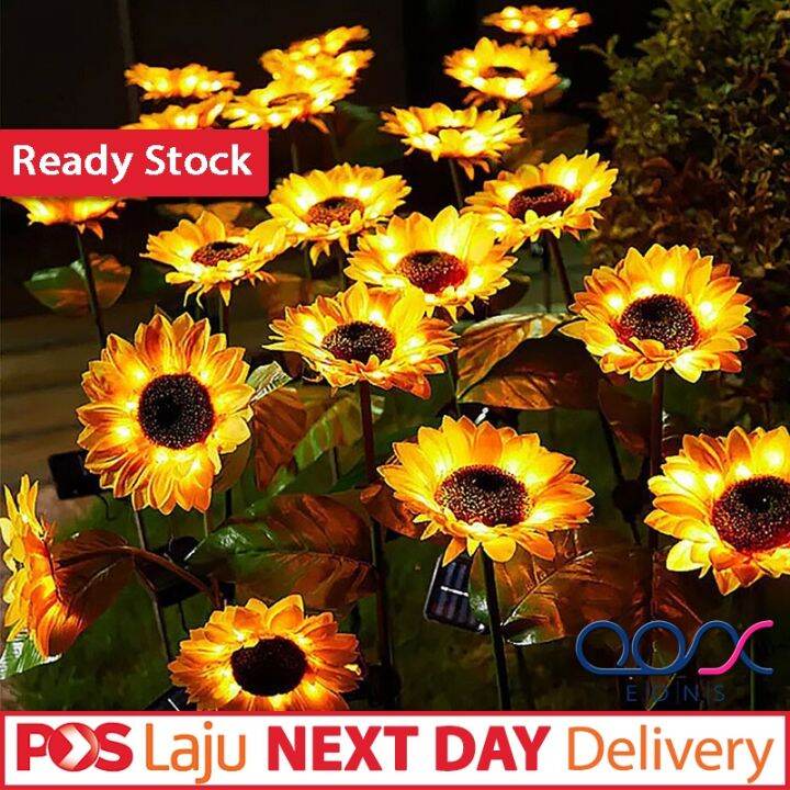 BEAUTIFUL💖 Solar Powered Light Sunflower LED Outdoor Garden Courtyard
