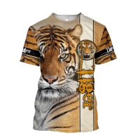 2023 NEWMen แขนสั้นฤดูร้อนเสื้อยืดผู้ชายแฟชั่นขนาดใหญ่6XL 2021ล่าสุดสัตว์ Tiger 3D พิมพ์ Cool Streetwear