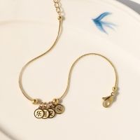 Handmade Stainless Steel Plated 18K Gold Snake Bone Chain Bracelet Peace And Joy For Women Bangle Fashion Jewelry Gift Wholesale