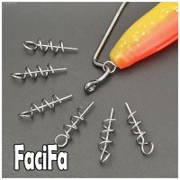 ✵✜✽ 50 or 100 pcs Stainless Steel Spring Lock Pin Fishing Pin Screw Crank Hook Spring Twist Lock Connector For Soft Lure Bait Tackle