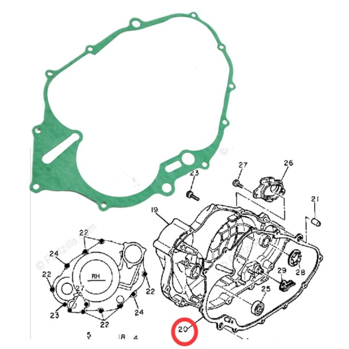 ปะเก็นฝาครอบคลัตช์สำหรับยามาฮ่า-xt600-xt-600-1984-1995-tt600-tt-600-1983-1986-xt550-550-1982-1983-srx600-1986