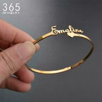 ◘♀ 31 Styles New Stainless Steel Customized Bangle Personalized Nameplate Letter Heart Bracelet For Women Girl Jewelry Wedding Gift