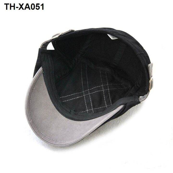 hat-mens-spring-and-autumn-casual-simple-peaked-cap-well-shaped-patch-strip-forward-hat-trendy-sun-visor