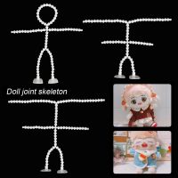 【CW】1Pc Cotton Doll Joint Skeleton Dolls Accessory Creative Bendable Jointed Fox Rabbit Bear Standing Holder Plush Animal Toys