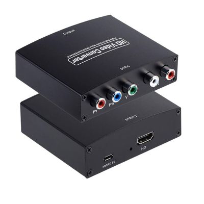 1080P Ypbpr R/l To HDMI-Compatible Converter อะแดปเตอร์ภาพและเสียงอะแดปเตอร์วิดีโอ RGB ส่วนประกอบตัวแปลงเสียงสำหรับ HDTV DVD