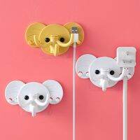 Creative Cute Kitchen Bathroom Elephant Shape Hook Door Nail-free Viscose Hook-free Punching Nail Glue Hook