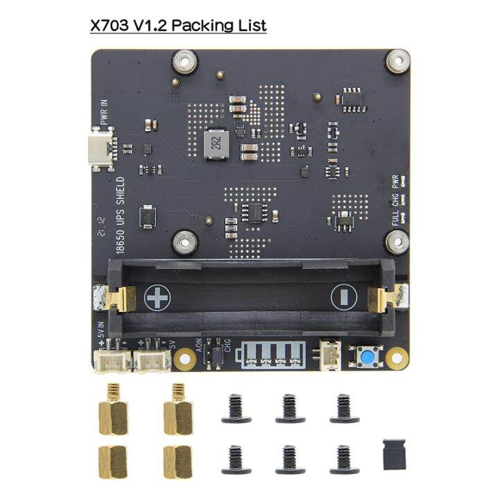 for Raspberry Pi 4 UPS Power Supply Uninterrupted UPS HAT 18650 Backup