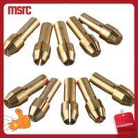 MSRC 10Pcs 0.5-3.2มม. ปลอกหุ้มทองเหลือง เครื่องมือโรตารี่ มินิมินิ สว่านเปลี่ยนอย่างรวดเร็ว ใช้งานได้จริง ชุดหัวจับดอกสว่าน เครื่องมือโรตารี่เดรเมล