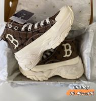 【Deal.dee】 รองเท้าMLB CHUNKY HIGH MONO JAQUARD BOSTON RED SOX BEIGE SIZE.36-40 รองเท้าแฟชั่น รองเท้าหุ้มข้อ รองเท้าลำลอง รองเท้าผ้าใบผญ ยืดเกาะได้ดี ใส่สบาย เบา ใส่สบาย เบา