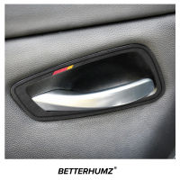 Alcantara สำหรับ BMW E90 E92 E93 Series 3 4Pcs ภายในรถประตูดึง Handle Trim กรอบ M Performance สติกเกอร์อุปกรณ์เสริมอัตโนมัติ