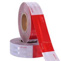 2 Reflective Tape Dot-C2 White Red Reflector For Things Adhesive  Truck Motorcycle Sticker Safety Warning Sign Waterproof Film Safety Cones Tape