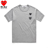 COMME Des Garcons เสื้อยืดสตรีผ้าฝ้ายแท้สำหรับผู้ชายเสื้อยืดแขนสั้นนุ่มสบายเสื้อผ้าคู่รักน่ารักใส่สบาย