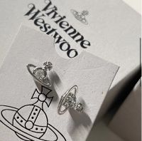 Vivienne Westwood แท้ NGBB หลังจากตะวันตกแปซิฟิกวิเวียนนาโนเจาะเดี่ยวสำหรับสตั๊ดต่างหูดาวเสาร์ขนาดเล็กต่างหูห้อยระย้าผลิตภัณฑ์ใหม่2023