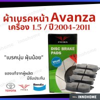 [รับประกัน] ผ้าเบรคหน้า Toyota Avanza ปี 04-11 Prima Bendix อแวนซ่า โตโยต้า ผ้าเบรค ผ้าเบรกหน้า รถยนต์ ผ้าเบรครถอแวนซ่า