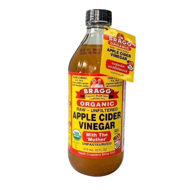 Bragg Organic Apple Cider Vinegar 473 Ml แบรคน้ำส้มสายชูหมักจากแอปเปิ้ลออร์แกนิค Th