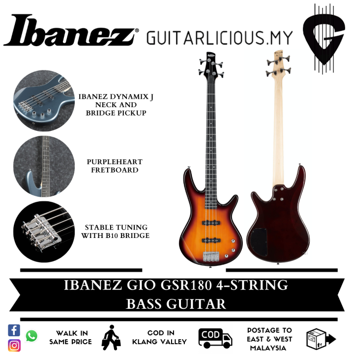 Ibanez Gsr180 Gio Series 4 String Electric Bass Brown Sunburst Gsr180 Bs Gsr 180 4 Strings 1245