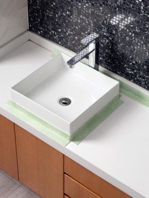 [COD] self-adhesive sink waterproof stickers kitchen moisture-absorbing bathroom countertop and absorbent