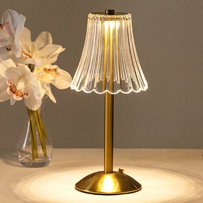 LED Eye Protection Night Light USB Cordless Table Lamp Touch Dimming Crystal Lantern Romantic Lighting Gift for Wedding/Hotel Night Lights