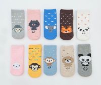 【cw】 Three Pairs Thickened Warm Children Terry Sock Winter Loose Mouth Babys Socks Thick Cotton Terry Flip Mouth Baby Socks ！