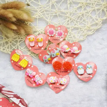 Hifot 7 Pairs Clip on Earrings Girls, No Pierced Design Earrings Dress up  Pretend Princess Play Jewelry Accessories for Kids : Amazon.in: Toys & Games