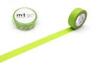 mt masking tape matte yellowgreen (MT01P513) / เทปตกแต่งวาชิ สี matte yellowgreen แบรนด์ mt masking tape ประเทศญี่ปุ่น