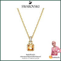 ?Swarovski?สร้อยคอจี้พลอยสีเหลือง Stella Square,S925 สร้อยคอแฟชั่นสตรีเงินสเตอร์ลิง,ของขวัญวันเกิดวันวาเลนไทน์